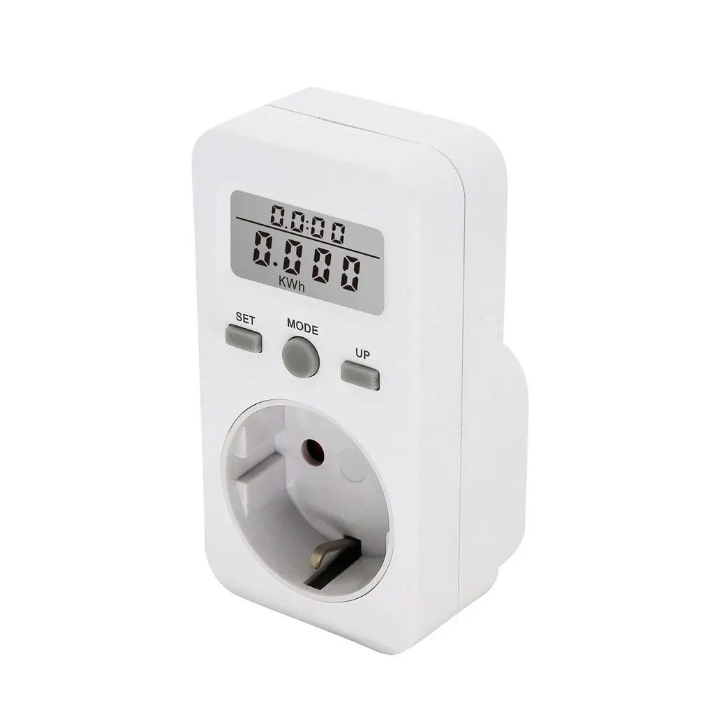 

Metering Socket Small Screen Power LCD Display Monitor Household Electric Energy Sockets Meter EU Standard