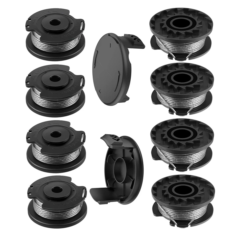 

8Pcs String Trimmer F016800569 Spool Line & 2Pcs F016F04557 Spool Cover For Bosch Easygrasscut ART 23SL 26SL Replacement