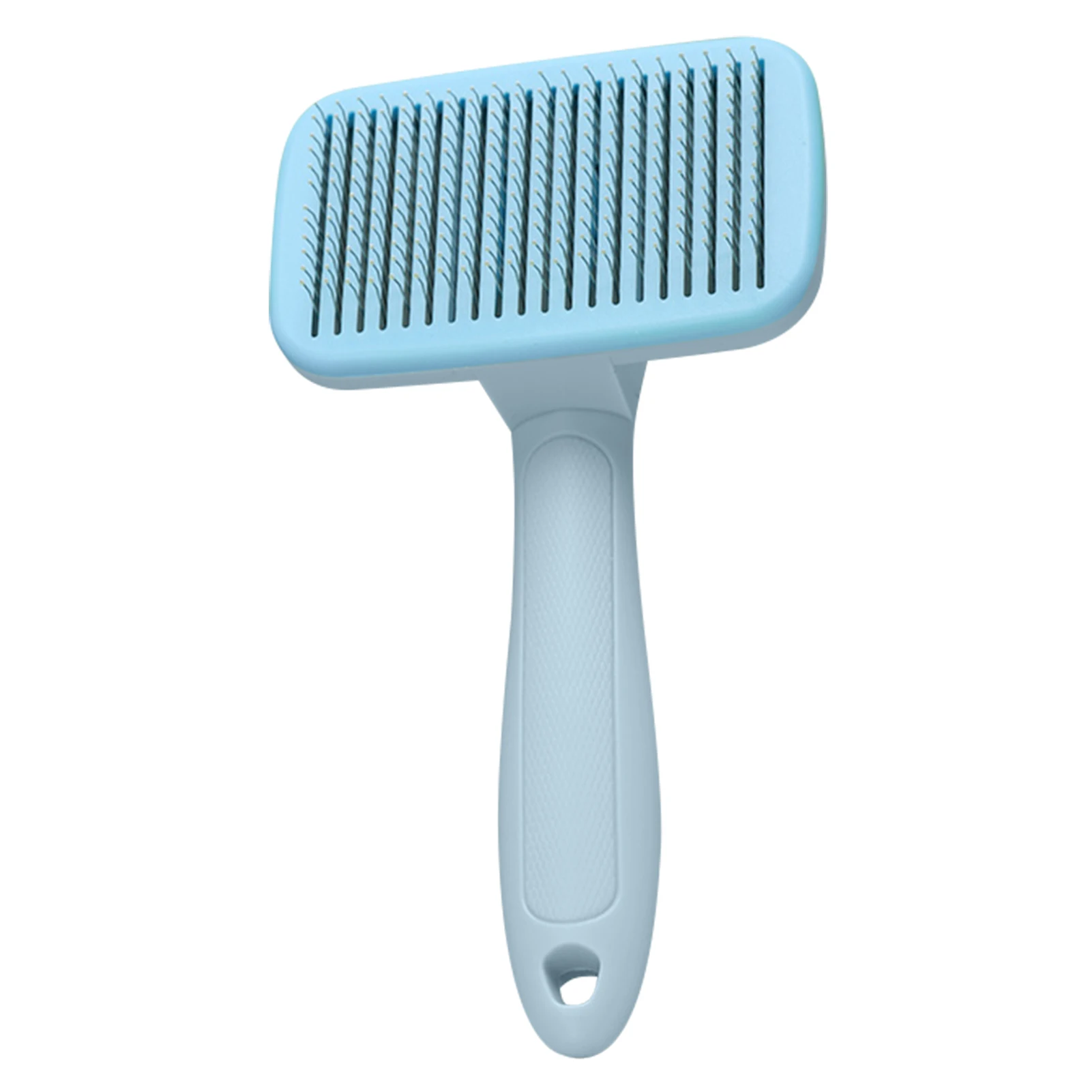 

Removing Loose Undercoat Dead Hair Pet Brush Shedding Grooming Comb Self Cleaning Dematting Dogs Cats Rubber Dots Slicker