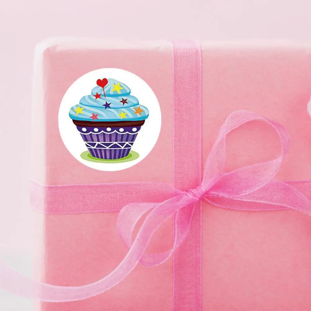 

500Pcs/Roll Practical Cake Pattern Decorative Stickers Decorative Labels Mini No Residue