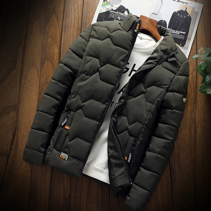 Parka Men Coats 2023 Fashion Winter Jacket Men Thicken Warm Men's cotton clothing Slim baseball coats size Down Jacket M-4XL