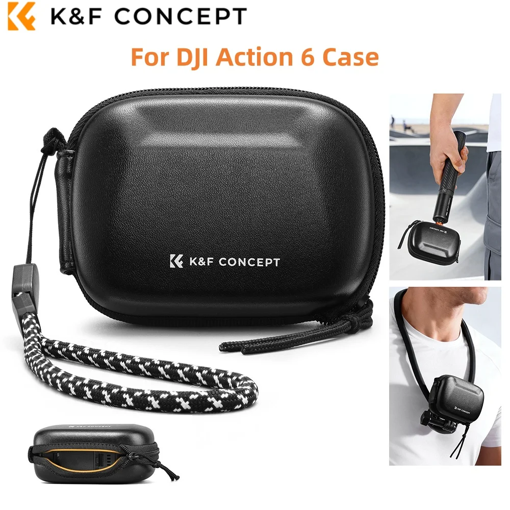 Фото Кейс K&F CONCEPT EVA, жесткий, полузакрытый, для хранения и переноски, маленький, для DJI Osmo Action 6/3/4/5 Pro, Insta360 Ace Pro 2, GoPro Hero 8 №2