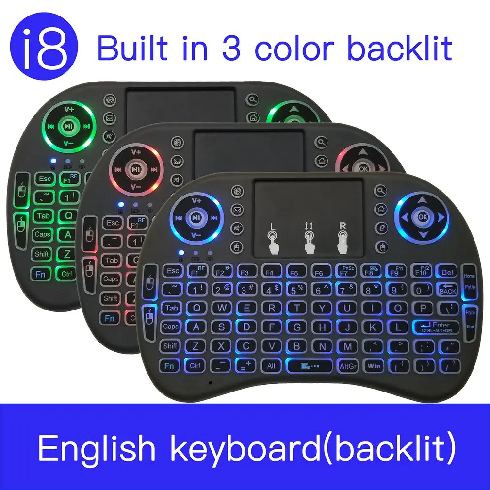 Mini I8 Backlight Wireless Keyboard With Touchpad 2.4GHz Mouse For Raspberry Pi 3 RPI 2 PC Smart TV Android Box