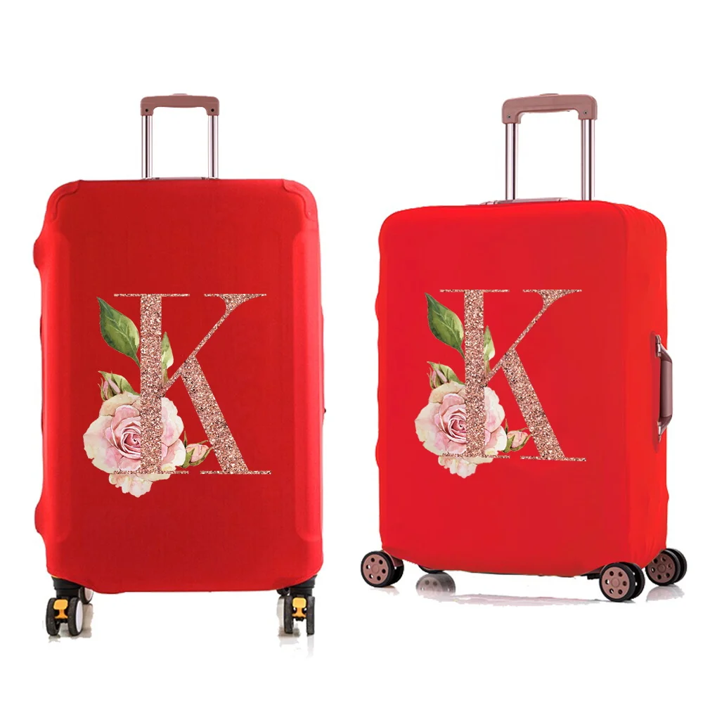 Luggage Elastic Protectives Cover for 18-32 Inch Suitcase Cases Rose Gold Print Travel Trolley Case Accessories Protector Covers