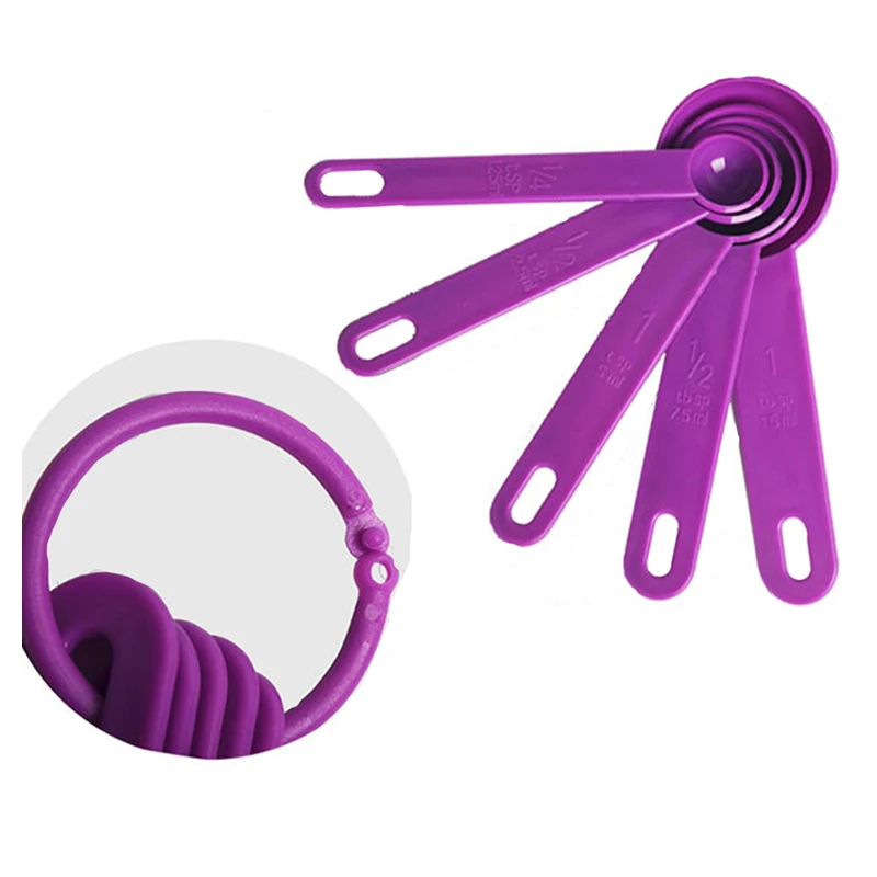 

5pcs Baking Cooking Kitchen Tools Measuring Spoon Silicone Measuring Ladle With Scale Kitchen Tools Gadgets Home Accessories