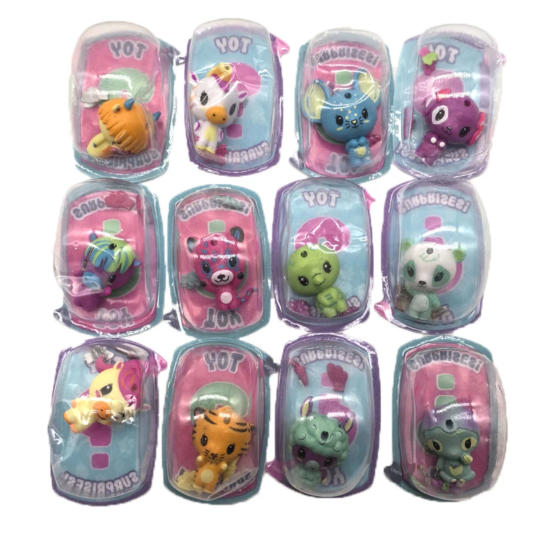 Оригинальные животные-сюрпризы 2-8 шт. тигр свинка мышь единорог фигурка монстр