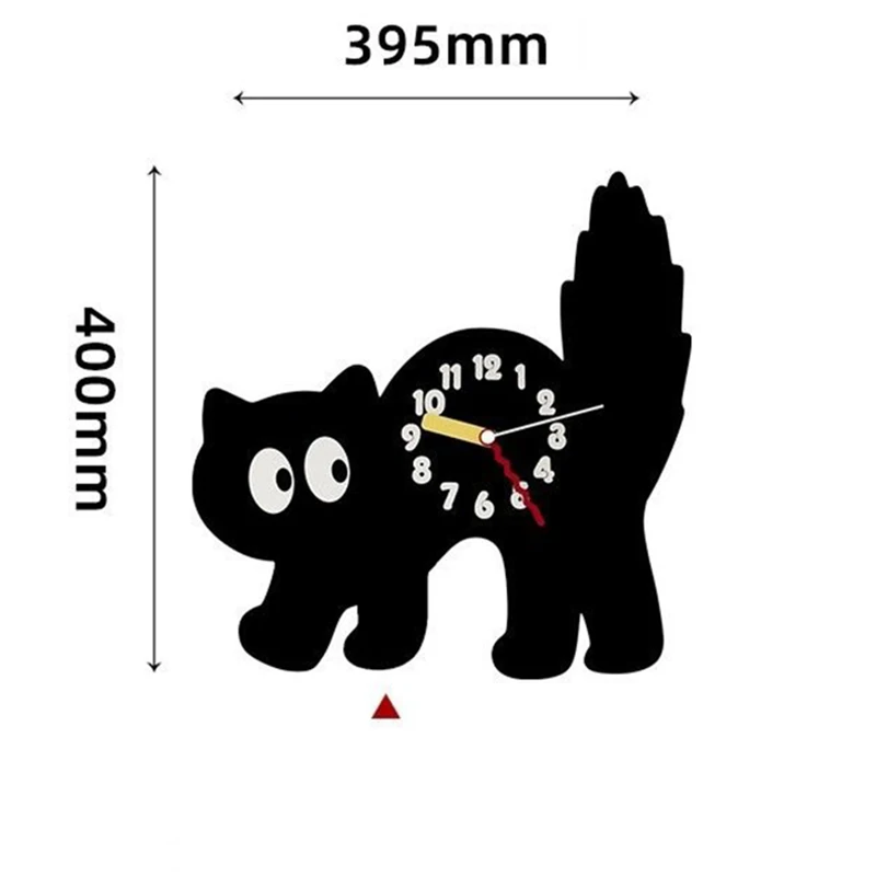 Настенные часы с милым котом из мультфильма односторонние бесшумные креативные