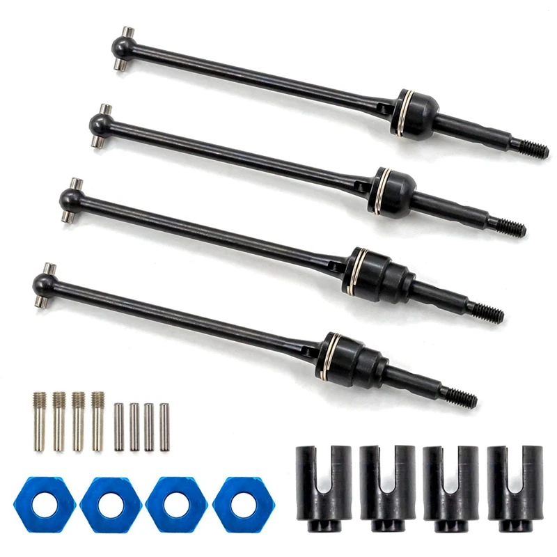 

4Pcs Steel Front And Rear Drive Shaft CVD For 1/10 Traxxas Slash Rustler Hoss Stampede VXL 4X4 RC Car Upgrades Parts