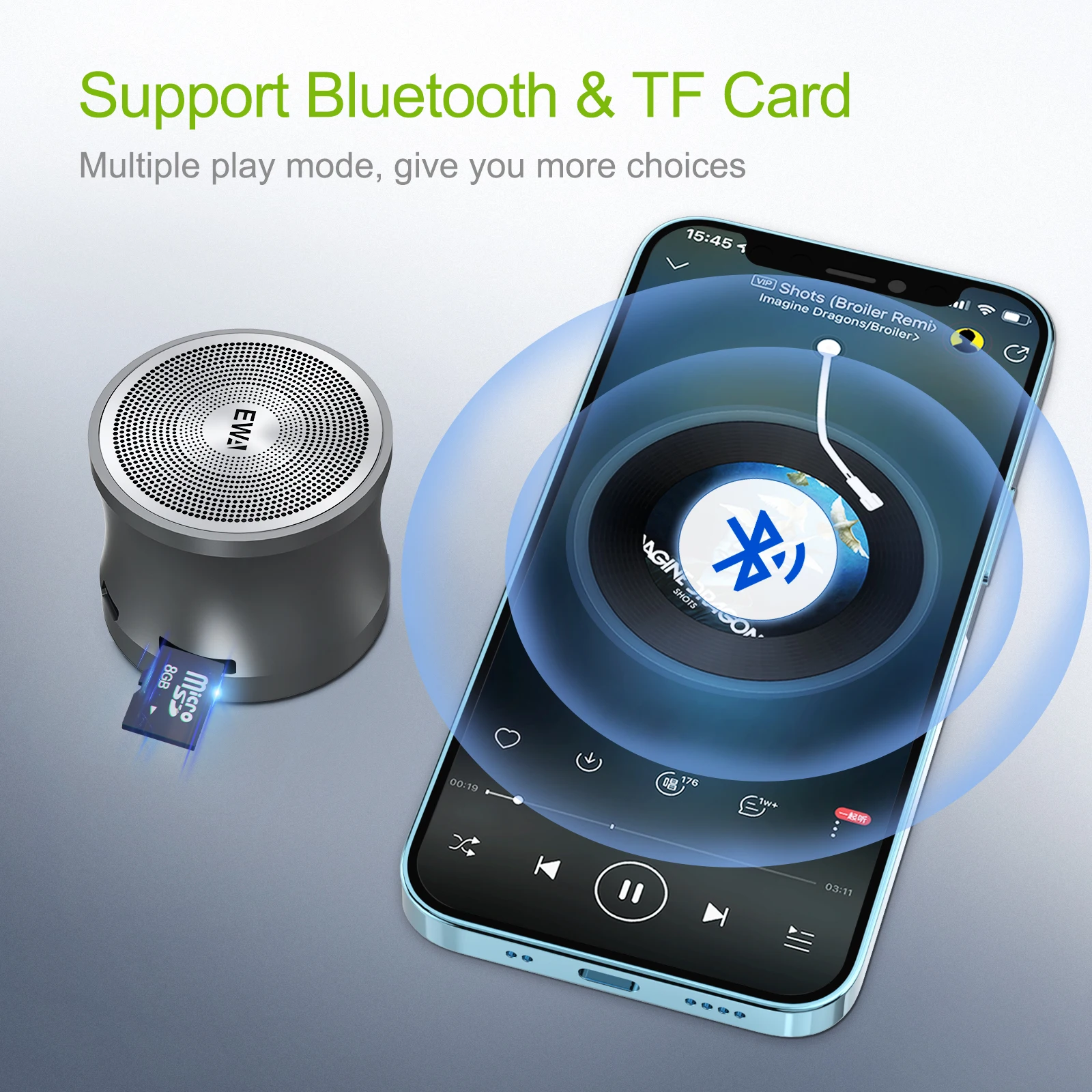 EWA A109 Мини Беспроводная Bluetooth-колонка большой звук стерео бас для