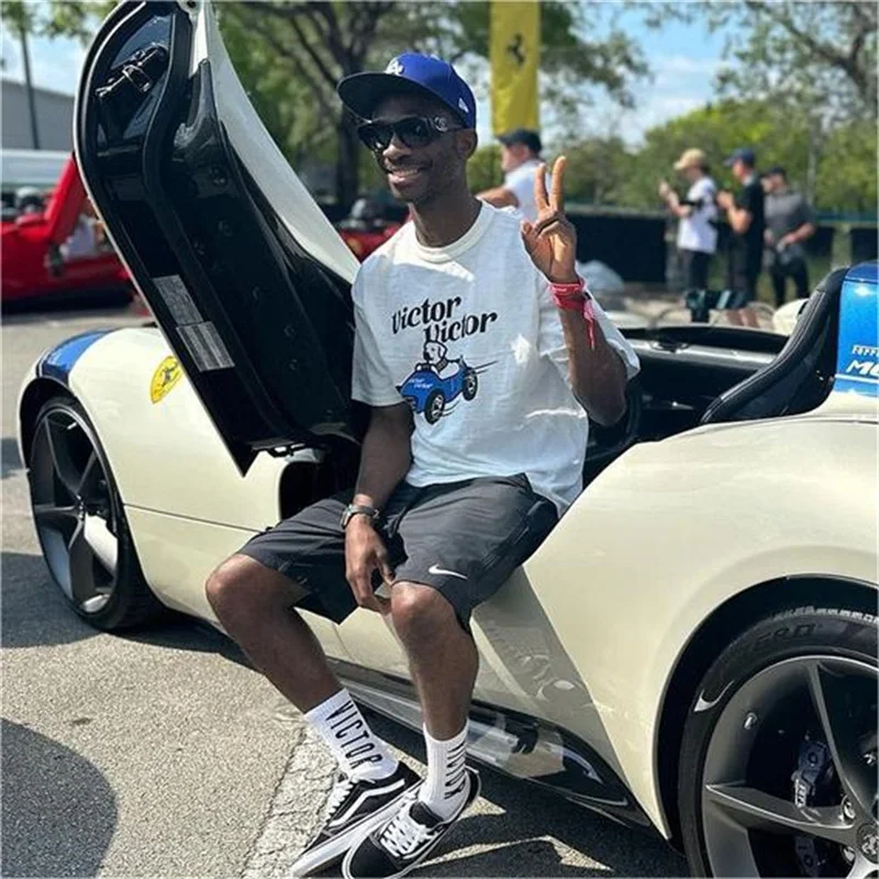 

HUMAN MADE Racing Dog English Logo Printed Bamboo Joint Cotton Cylinder Men's and Women's Loose Short Sleeve T-shirt