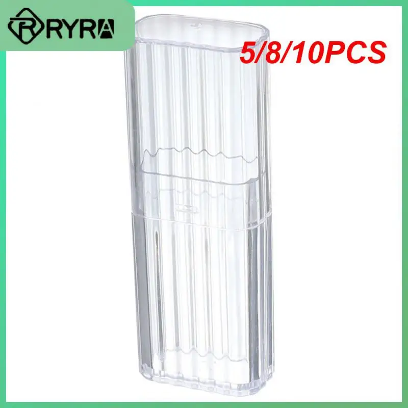 

5/8/10PCS Plastic Toothpaste Toothbrush Case Bathroom Small Case Transparent Storage Box Swab Box Travel Camping Storage Box