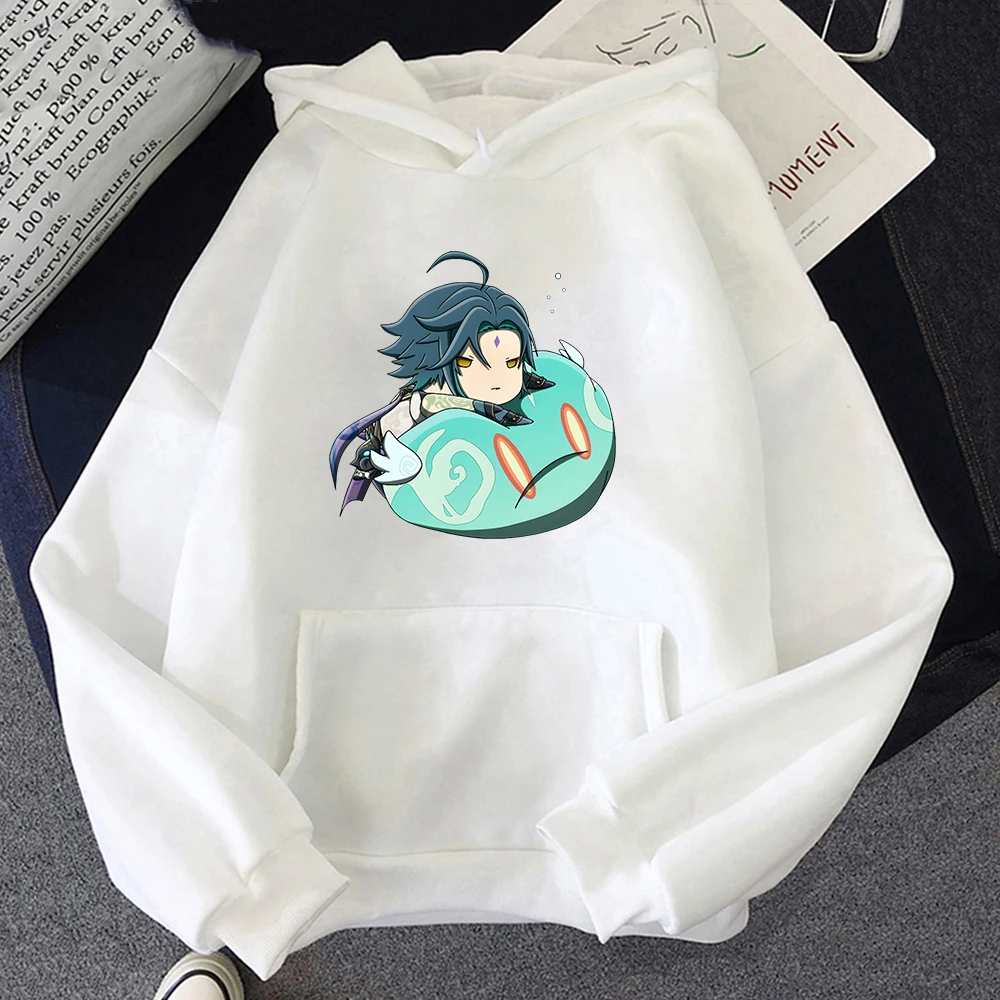 

Genshin Impact Xiao Graphic Hoodies Unisex Long Sleeve Streetwear Kawaii Cartoon Women Sweatshirts Game Cosplay Hooded Pullovers
