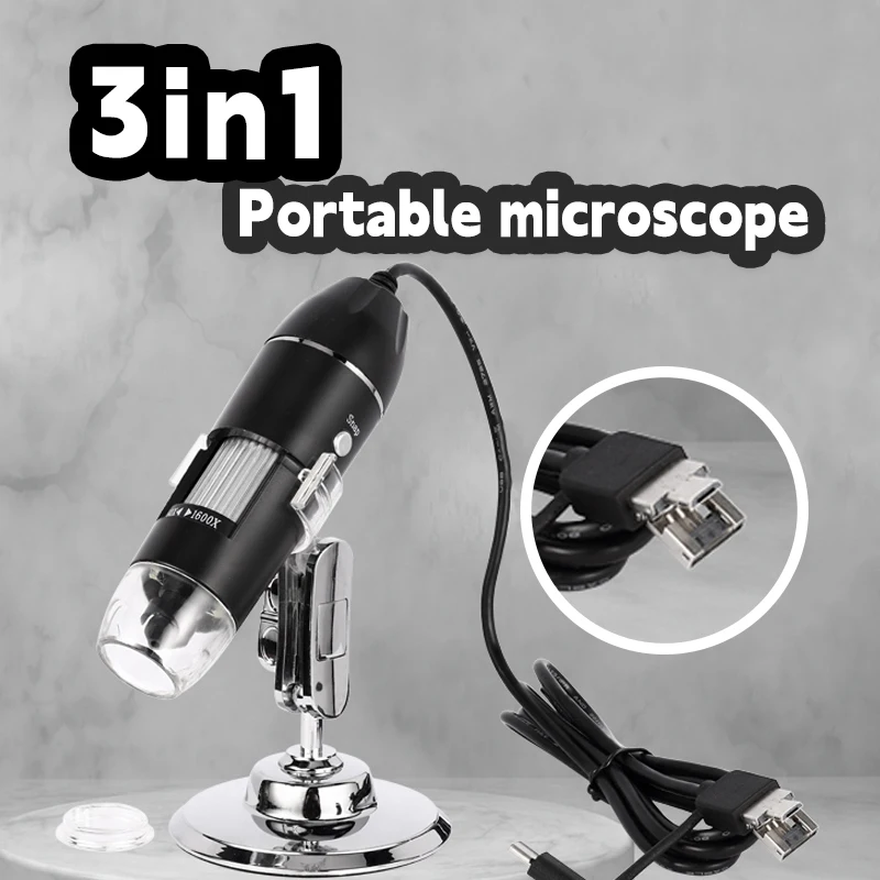 

Цифровой микроскоп TOPOPTICAL 1600X, электронное увеличительное стекло, ручное портативное USB соединение высокой четкости, 8 светодиодный