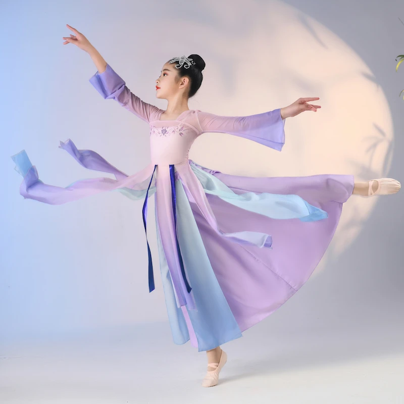 Детская Китайская классическая танцевальная одежда Yangko, танцевальная одежда
