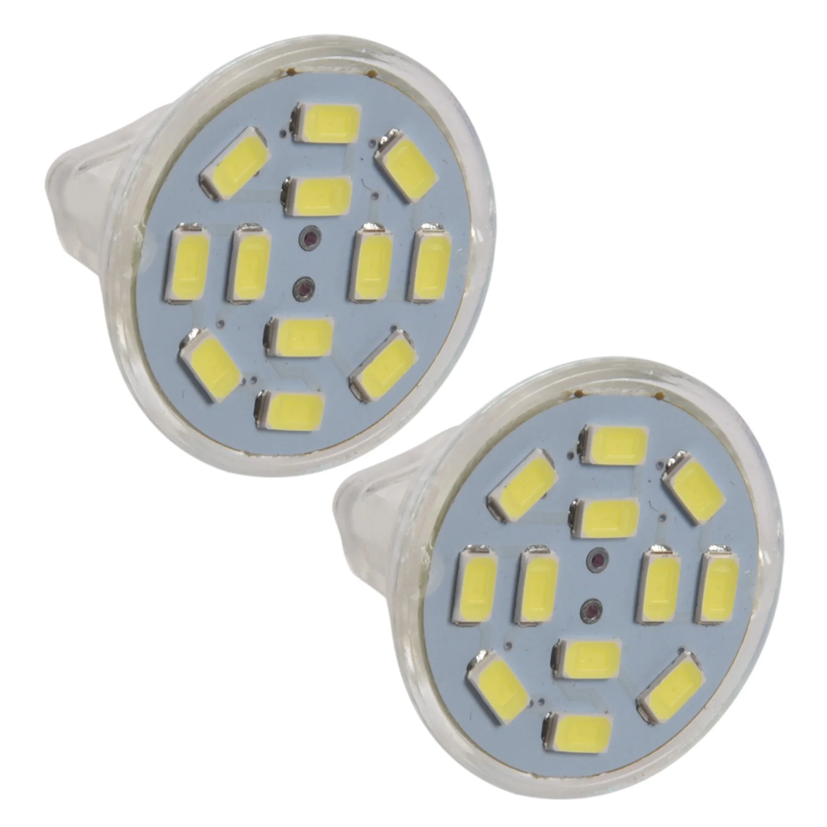 

2X 6W GU4(MR11) LED Spotlight MR11 12 SMD 5730 570 Lm DC 12V White