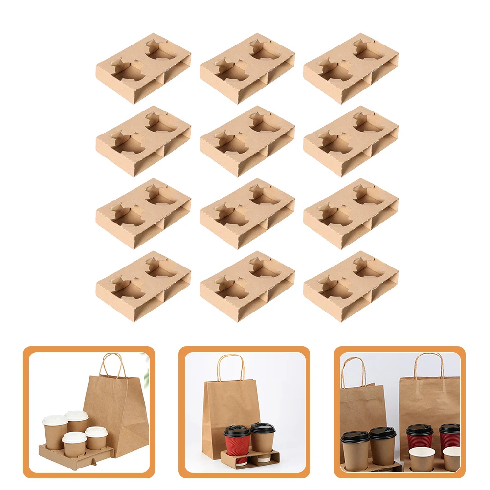 

Carrier Cup Drink Tray Holder Coffee Takeout Beverage Paper Carriers Delivery Out Taketo Go Bottle Cardboard Disposable Takeaway