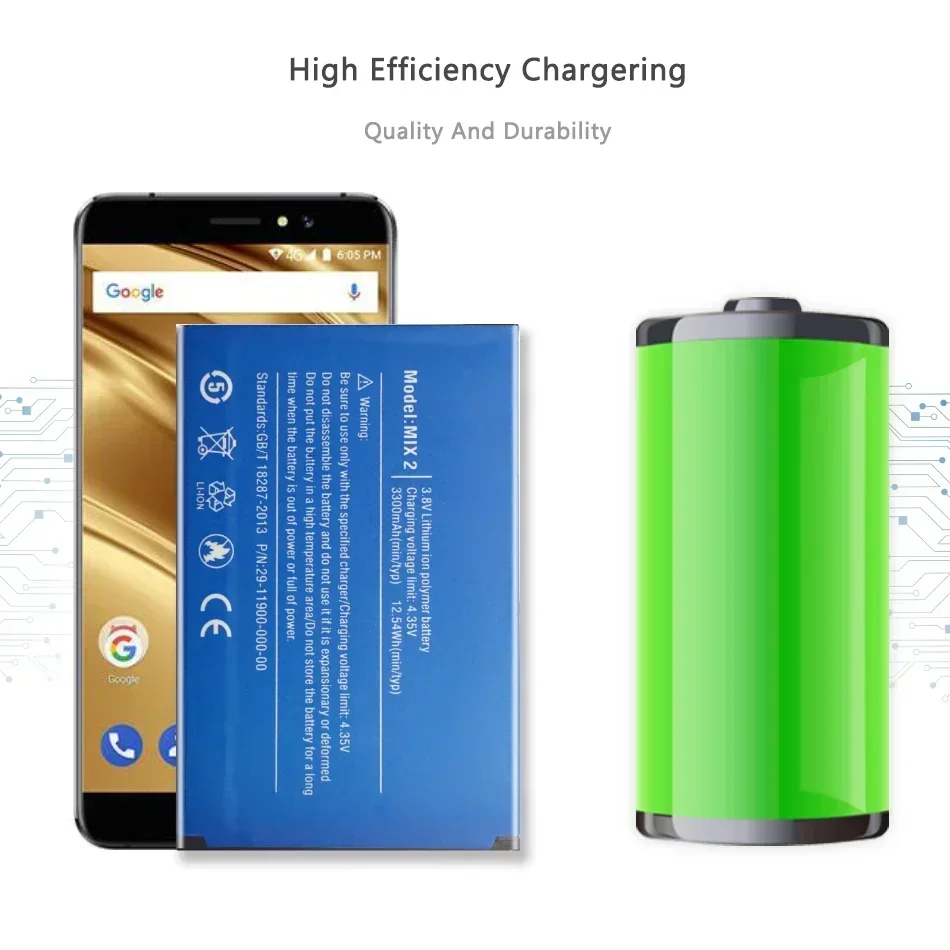 Аккумулятор 3300 мАч для Ulefone Mix 2 Mix2