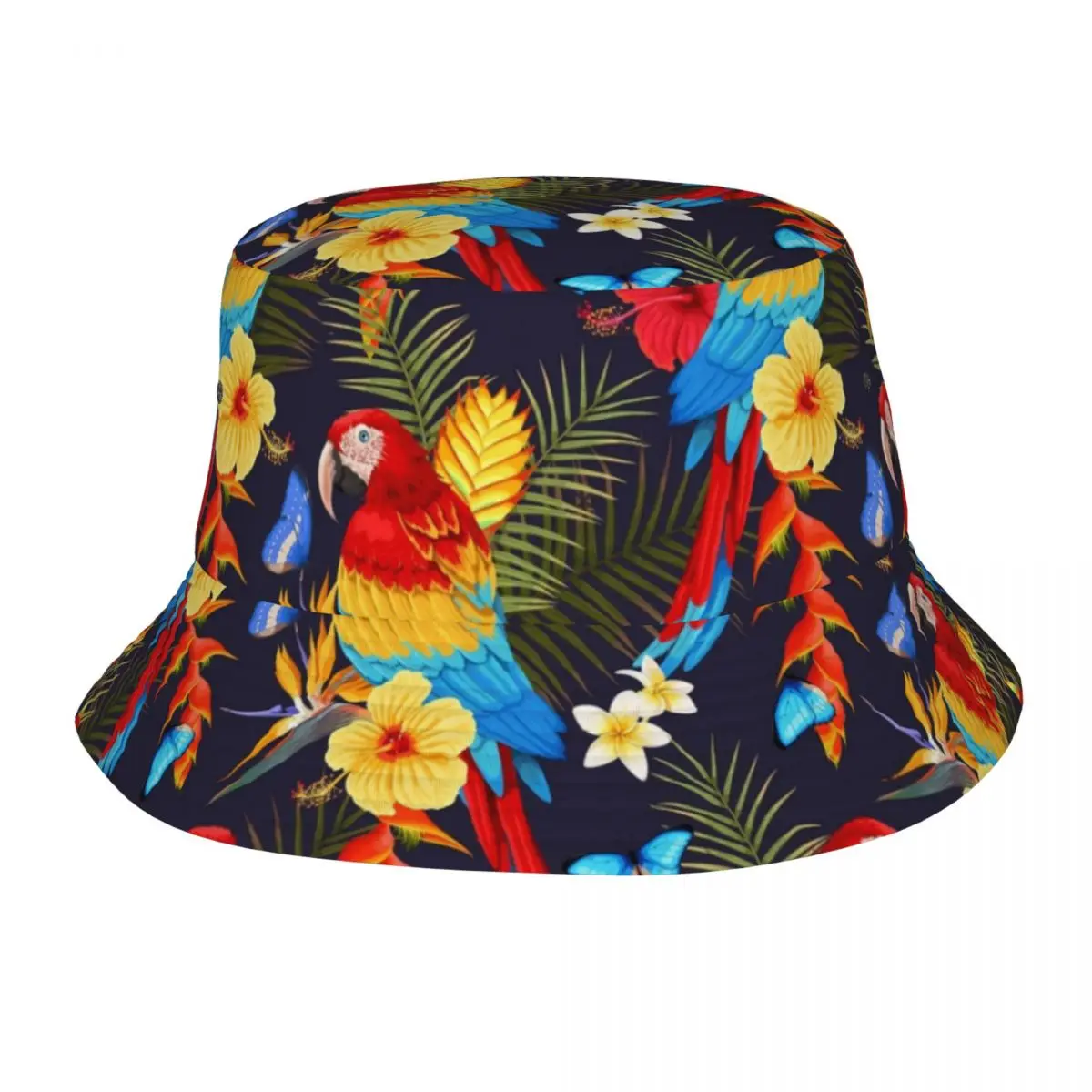 

Summer Getaway Headwear Cockatiel Macaws Animal Bob Hats Women Men Sun Hat Exotic Parrots Ispoti Hat Fishing Fisherman Hat Sport