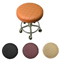 round chair protector elastic bar stool chair cover pu waterproof slipcover protector chairs small round seat cushion sleeve