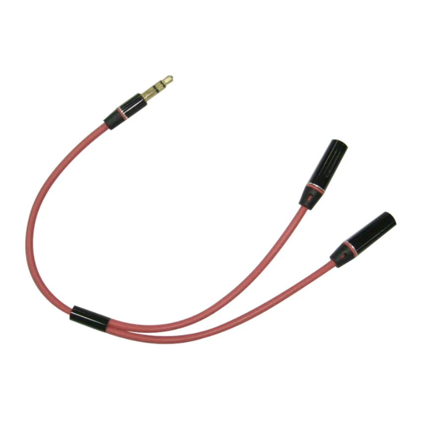 

3.5mm 1 Male To 2 Dual Female Audio Y Splitter Cable For Xiaomi Headset Headphone MP3 MP4 Stereo Plug Adapter Jack
