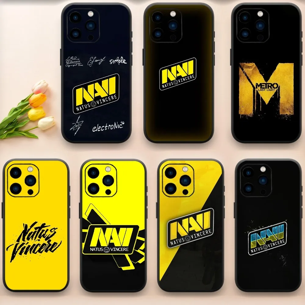 Фото Чехол для телефона игровой команды N-Natus Vincere для iPhone 13 14 15 11 12 Mini Pro Max XR X, черный чехол №1