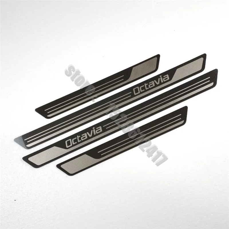 

Excellent New For 2007-2015 Skoda Octavia A5 A7 Accessories Stainless Steel Door Sill Plate Car Styling