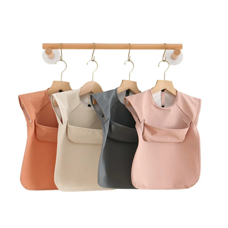 

Fashion Kid Sleeveless Pu Bib Baby Eating Clothes Bib Newborns Bibs Burp Cloth Feeding Baby Boys Girls Baby Stuff 0-54 Months