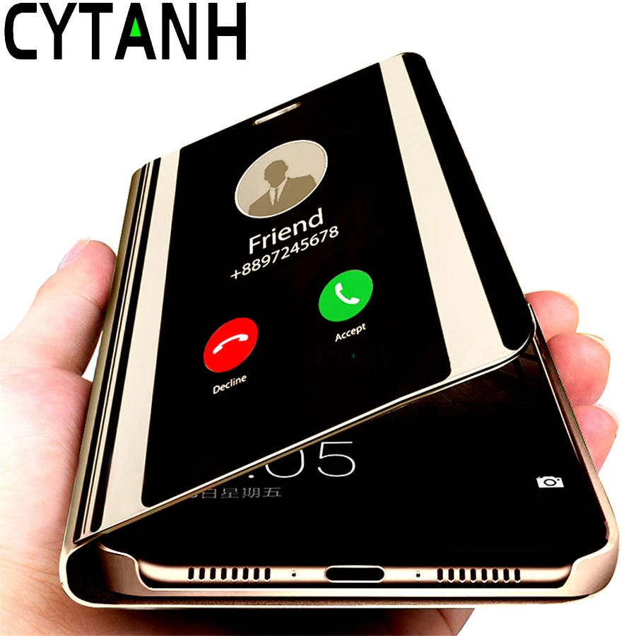 Роскошный Умный складной магнитный флип-чехол для Samsung Galaxy S21 Ultra s8 s10 Mirror Edge 10 Plus s20