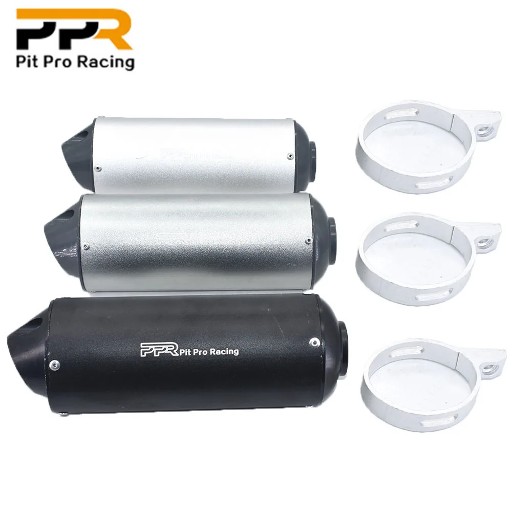38mm 28mm  Motorcycle Exhaust Muffler Tip Pipe for 125 150 160cc Dirt Pit Bike ATV black Grey Kayo BSE