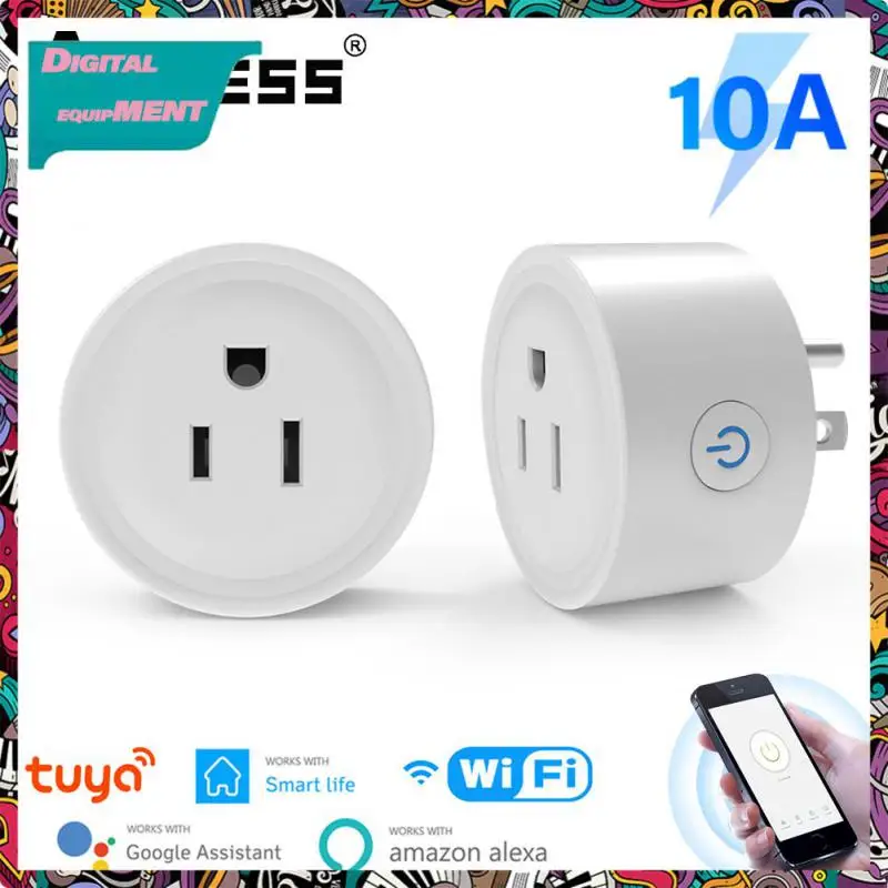

Support Alexa Google Home Tuya Socket 10a Timing Smart Plug Wifi Wireless Smart Life Power Plug Smart Socket Smartlife App