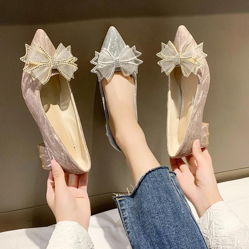 

Women Comfortable Work Shoes Pointed Toe Zapatos De Mujer Women's Ballet Flat Mary Jane Shoes Kawaii Shoes for Women