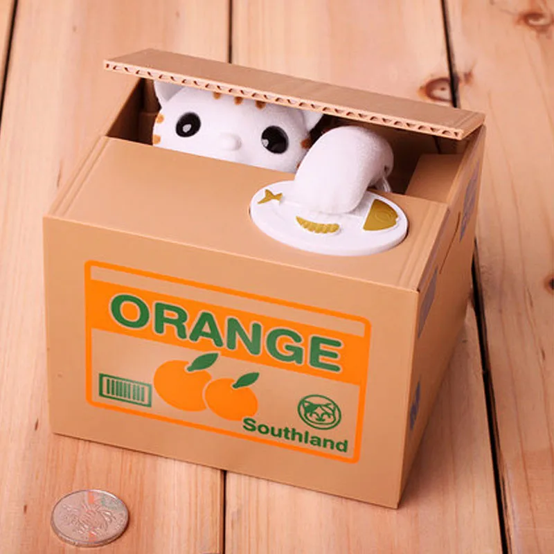 

Piggy Bank Panda Coin Box Kids Money Bank Automated Cat Thief Money Boxes Toy Gift for Children Coin Piggy Money Saving Box