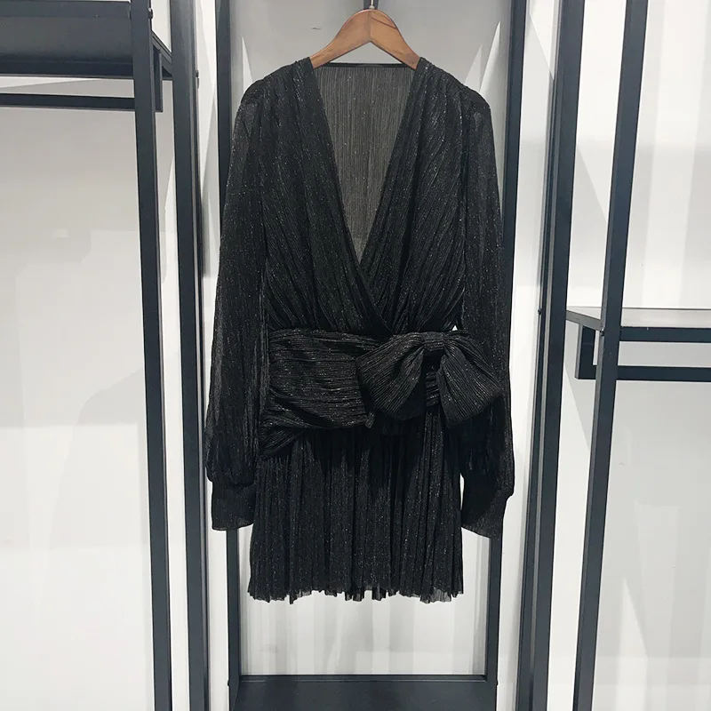 [ZOCI] Ниша во французском стиле 2024 осенне-зимнее блестящее шелковое платье с