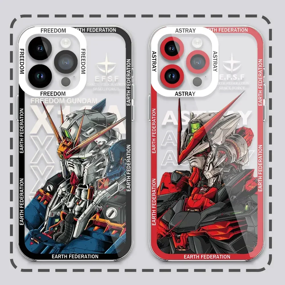 

G-Gundams Phone Case for iPhone 7 8 Plus X XR XSMAX 11 12 13 14 15 Mini Pro Max COOL Soft Silicone Transparent shell