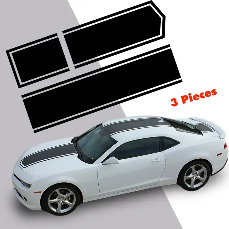 Купи 3 шт.-Chevy Camaro Decal Stripe Center Graphic 2014-2015 автомобильные виниловые наклейки за 1,645 рублей в магазине AliExpress