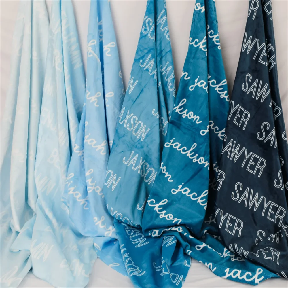 Персонализированное одеяло для детей малышей — 3 размера и 30 больших цветов