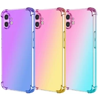 double color gradient soft tpu phone case all inclusive lens four corners anti drop airbag protective cover for nothing phone1