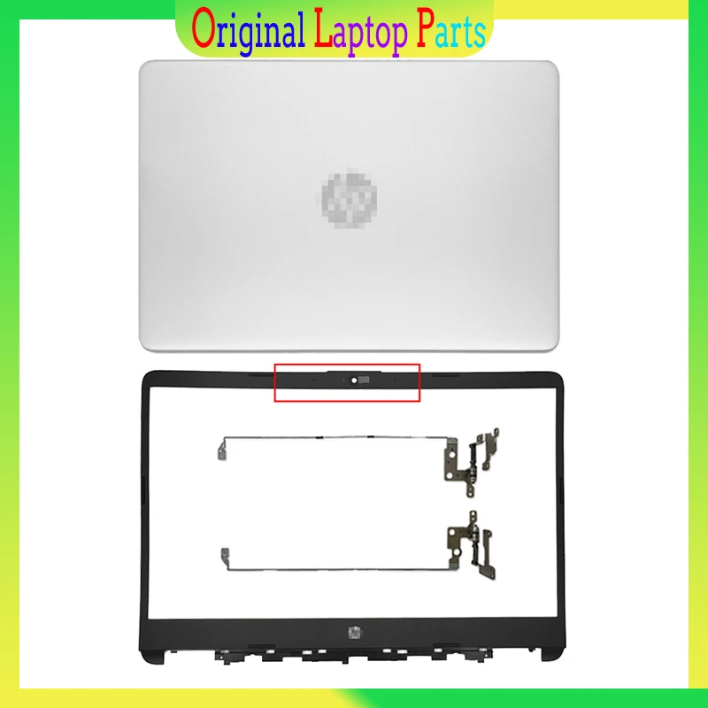 

New LCD Back Cover Front Bezel Hinges Hinge Cover Screen Back Cover For HP 14-DQ 14-DR 14S-DR 14S-FR 14S-FQ TPN-Q221 Q242 Silver