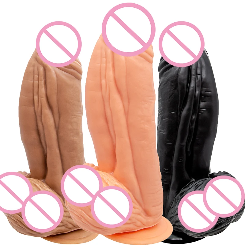 265MM*75MM Большой мягкий фаллоимитатор реалистичного огромного страпона анального пениса Гигантские секс-игрушки с присоской для женщин женского мастурбатора на