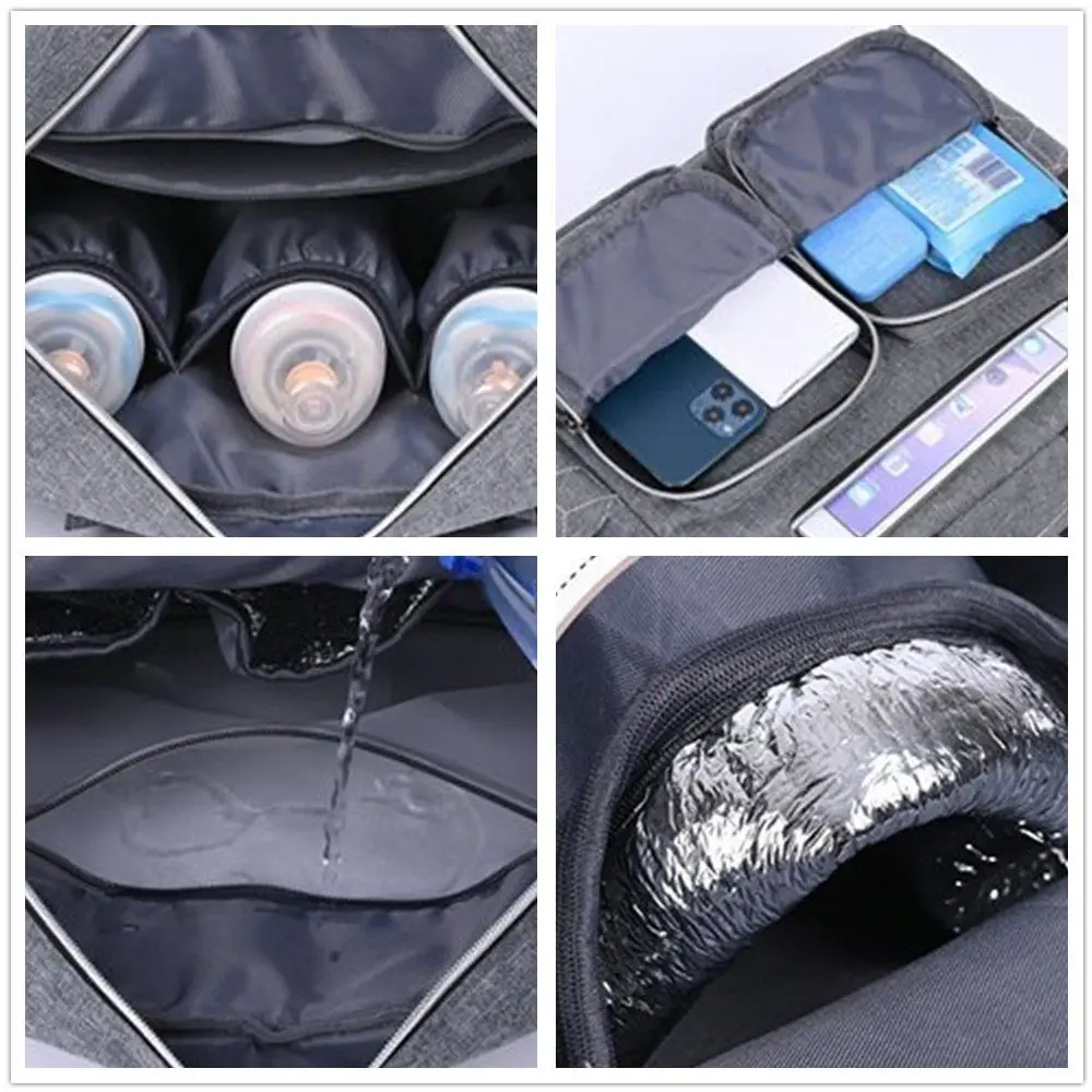 Рюкзак для смены младенцев темно-синий рюкзак подгузников модный ухода за