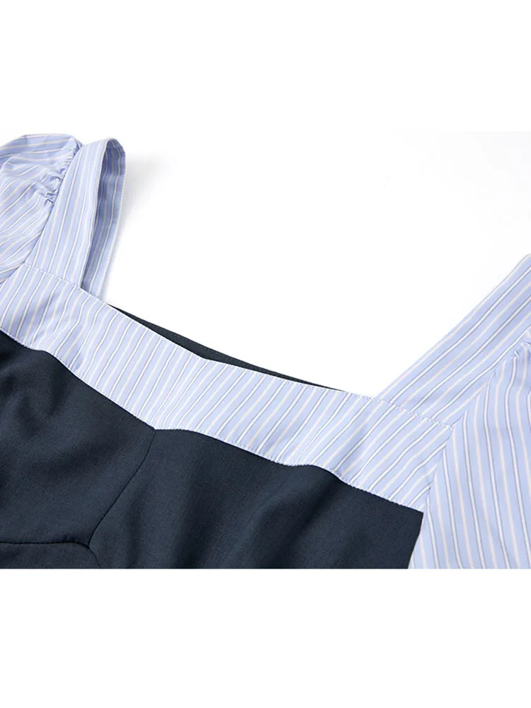 Женское ТРАПЕЦИЕВИДНОЕ ПЛАТЬЕ во французском стиле элегантное слитное платье