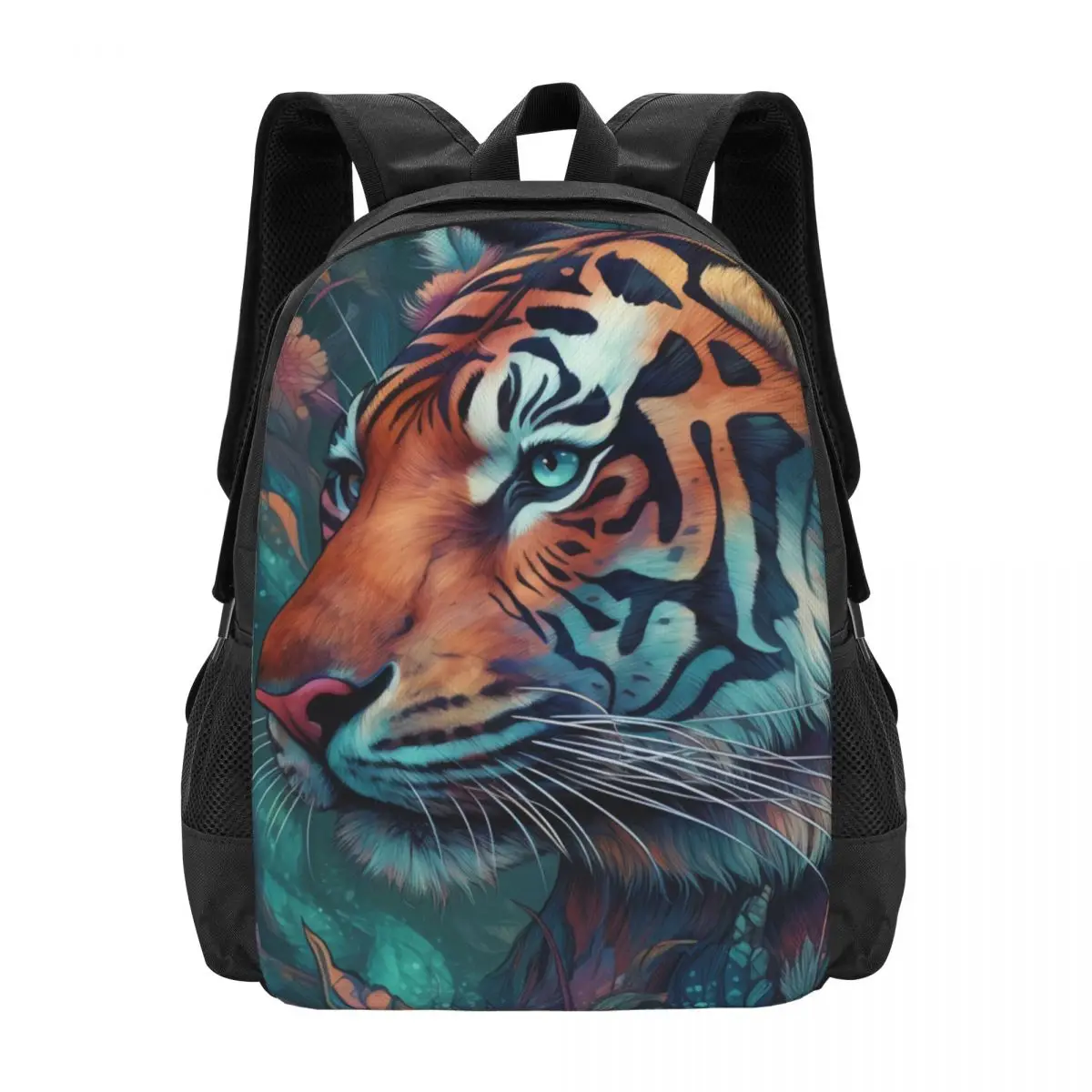 

Рюкзак с тигром для девочек, из полиэстера, с неоновыми цветами, легкие школьные ранцы