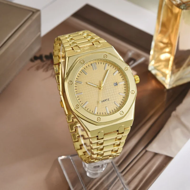 Внешняя торговля новые немеханические мужские часы со стальным ремнем и