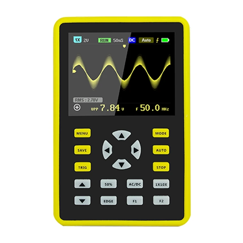 

FNIRSI-5012H 2.4-Inch Screen Digital Oscilloscope 500MS/S Sampling Rate 100Mhz Analog Bandwidth Support Waveform Storage
