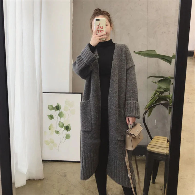 

Fall/Winter 2022 Loose Fashion Plus-size Sweater Jacket Women's Style Mid-length Knitted Cardigan