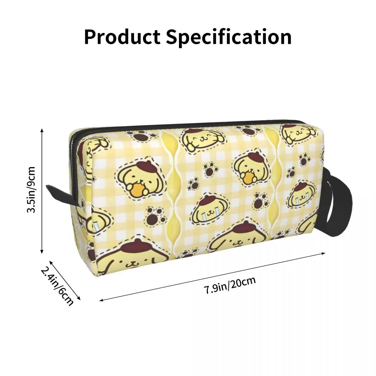 Sanrio Pompompurin косметичка женские косметички милый мультфильм дорожная