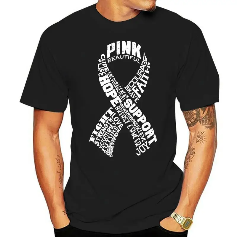 

TSDFC розовая лента монтаж рак груди слов облако 'pink 'женская футболка с V-образным вырезом приталенная Унисекс Мужская женская футболка