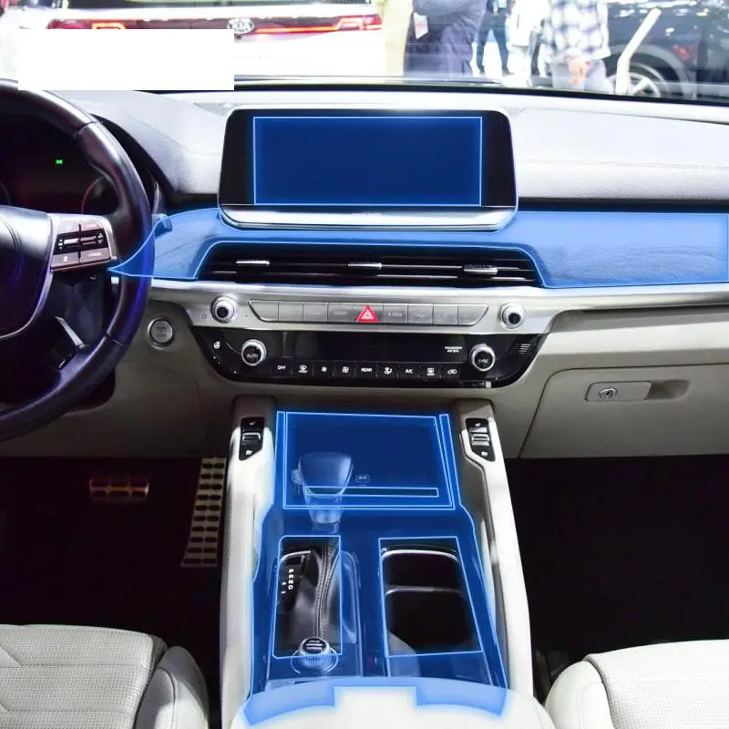 

For Kia Telluride 2019-2022 Car Interior Center console Transparent TPU Protective film Anti-scratch Repair film Accessories PPF