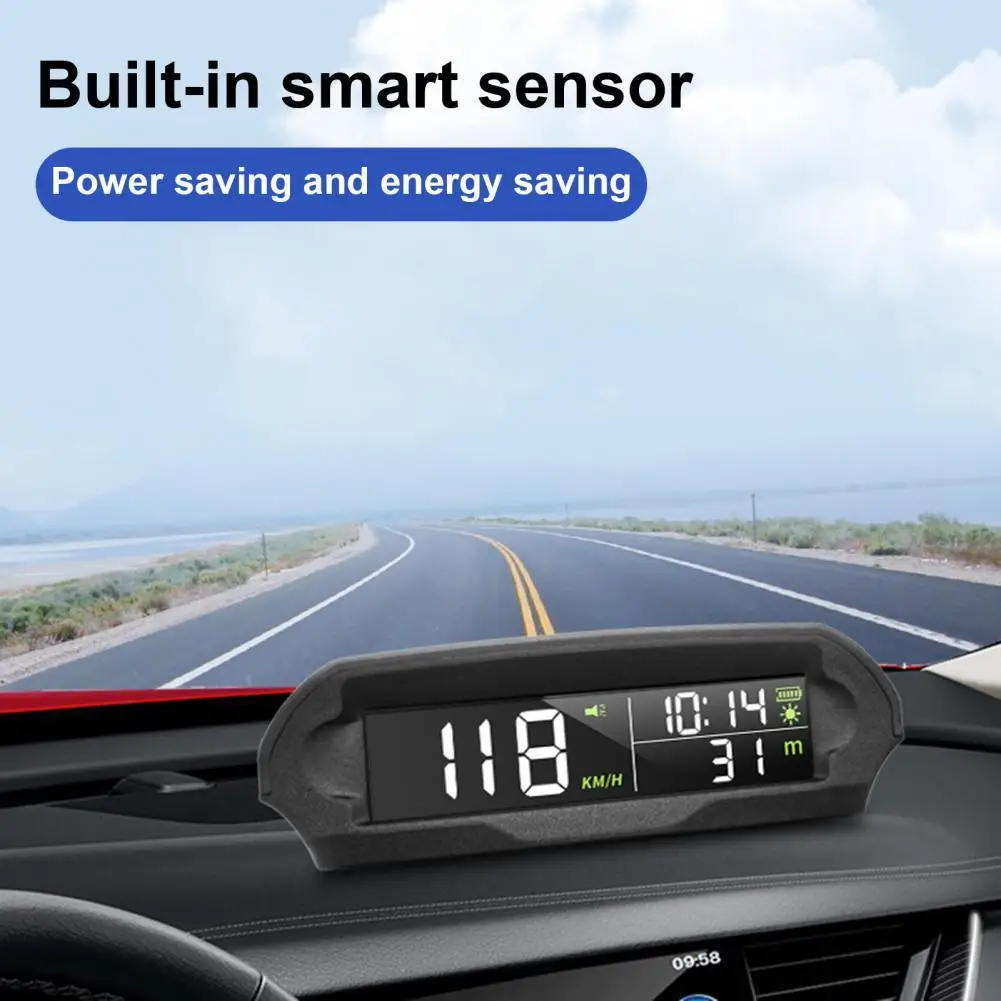 

HUD Head-up Display Wireless Solar Powered Electric Component Multi-functional USB HUD Display Speed Display Overspeed Alarm