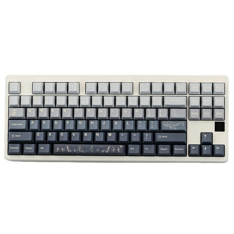 

129 Keys mountain range Theme PBT keycaps Dye Sub Cherry Profile Personalized Keycaps Cherry for MX Switch Mechanical Keyboard